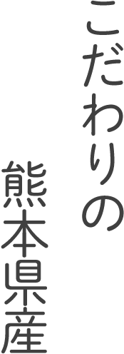 こだわりの熊本県産